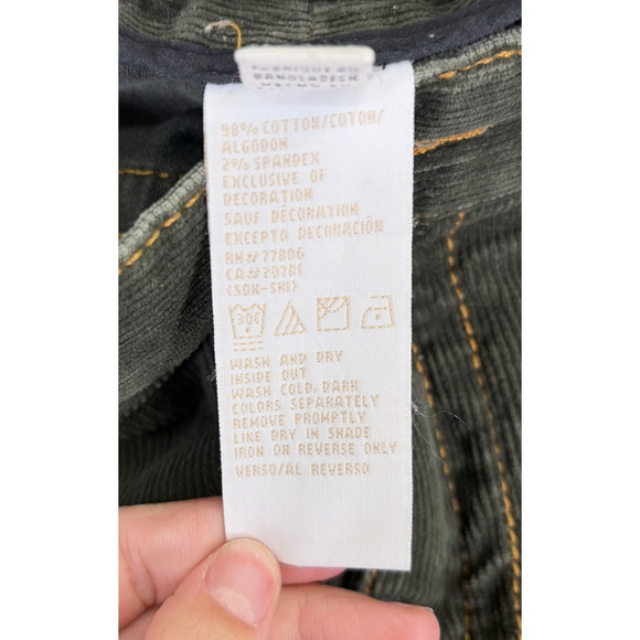 Tommy Hilfiger Women's Corduroy Hispter Boot Pants Sz. 12 Green Benfits Charity - Picture 4 of 11
